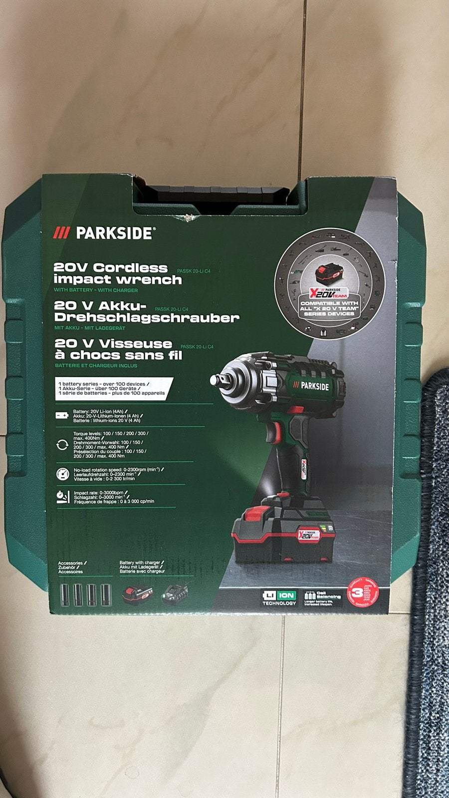 Parkside 20V Accu-Slagschroevendraaier - Nieuw in doos, 600 watt of meer, Variabele snelheid, Nieuw, Ophalen of Verzenden