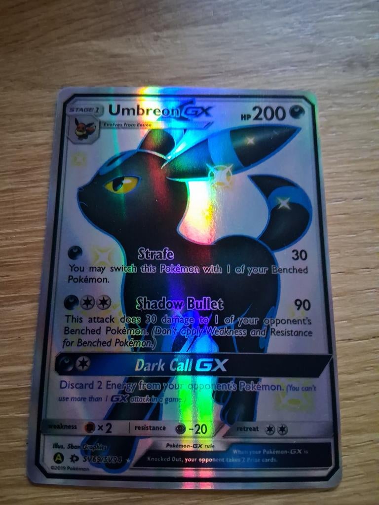 Pokémon kaart Umbreon GX Shiny, Ophalen of Verzenden