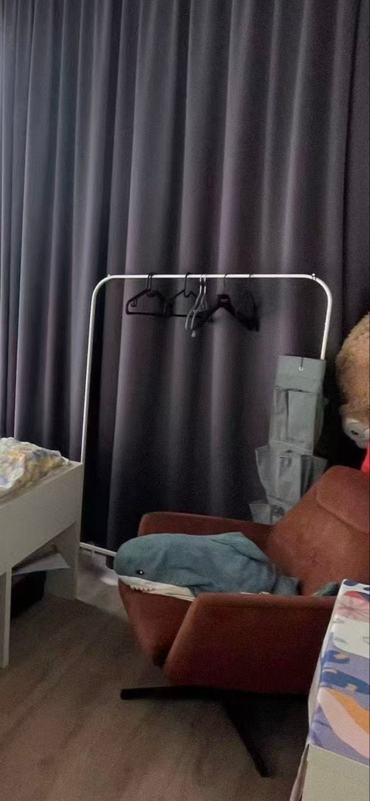 Kledingrek wit metaal, Ophalen of Verzenden, Gebruikt