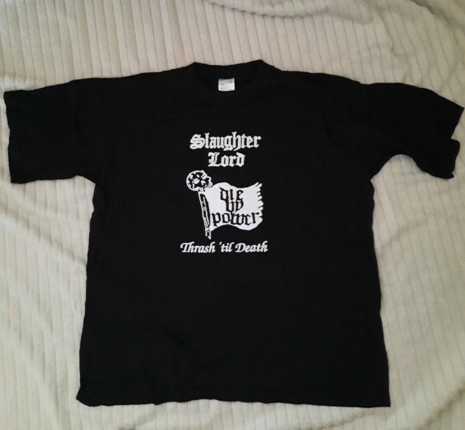 Slaughter Lord shirt jaren 90 maat L hellhammer sodom, Ophalen of Verzenden, Zwart