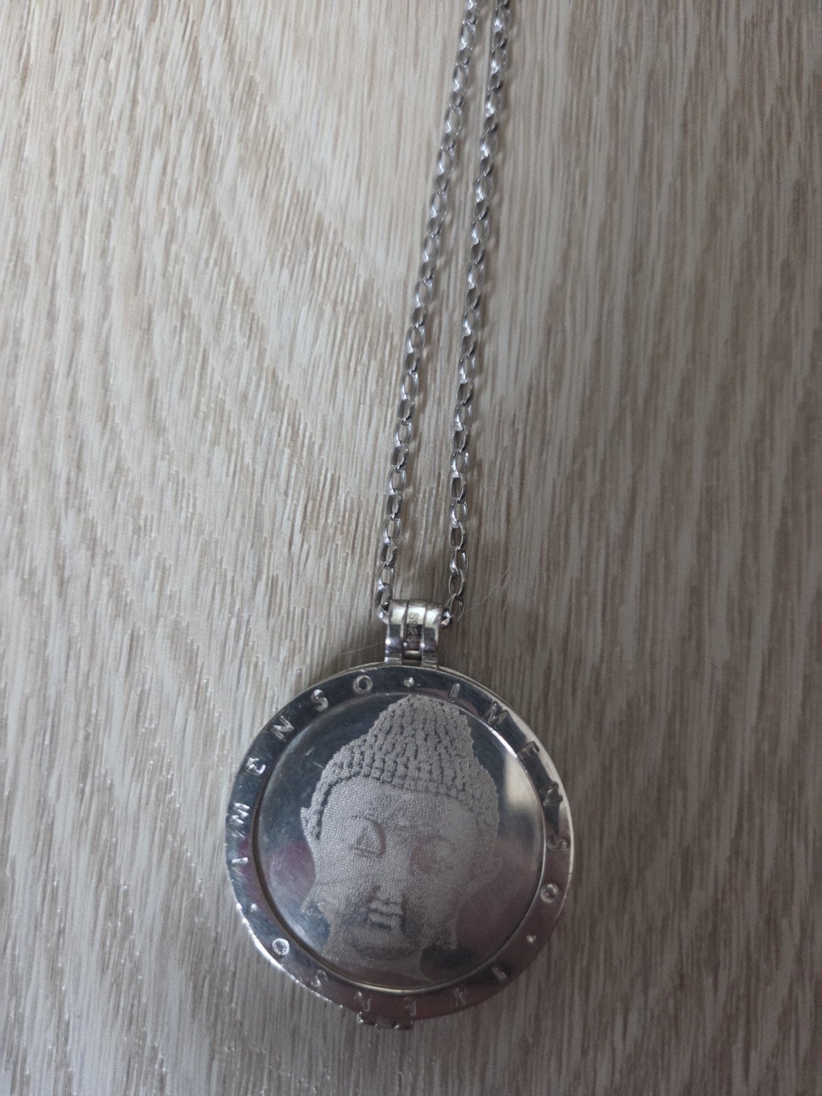 Imenso ketting met Boeddha hanger, Met hanger, Ophalen of Verzenden, Zo goed als nieuw, Zilver