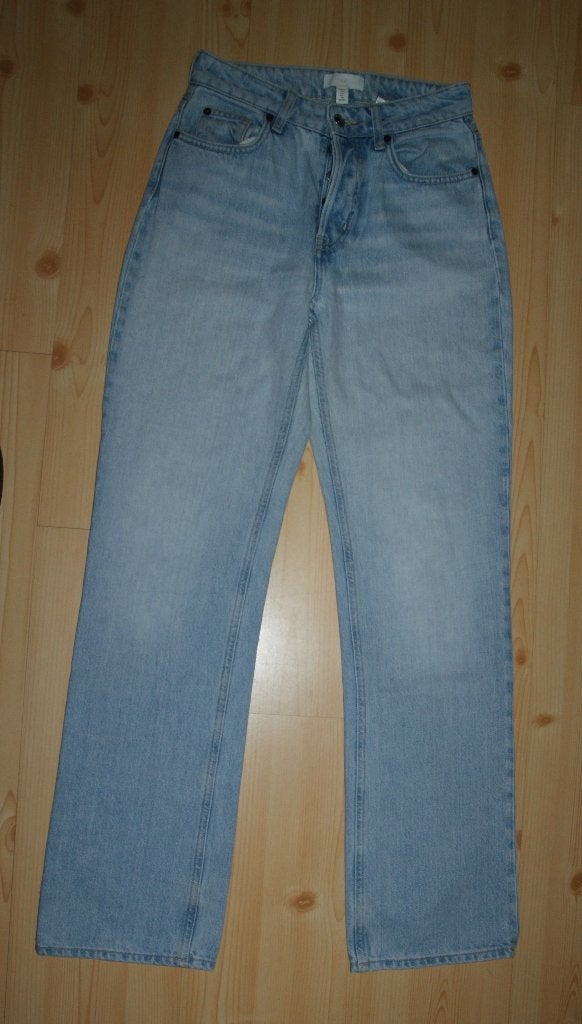 H&m spijkerbroek maat 176 (36) met knoopsluiting, 2 zakken, Kinderen en Baby's, Kinderkleding | Maat 176, Broek, Gebruikt, Jongen of Meisje