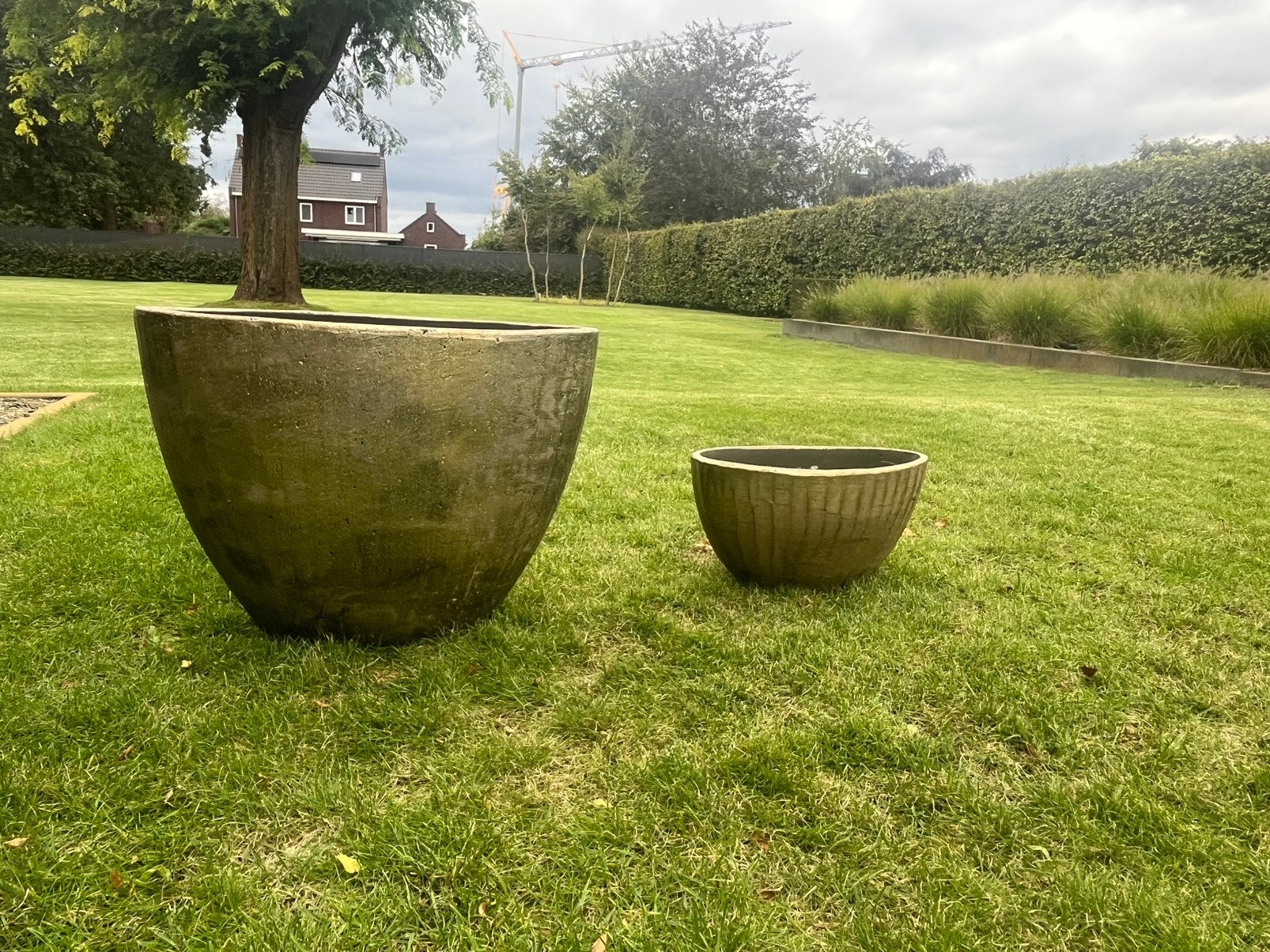 2x bloempot goud (binnen), Huis en Inrichting, Woonaccessoires | Vazen, Ophalen, Zo goed als nieuw, Goud