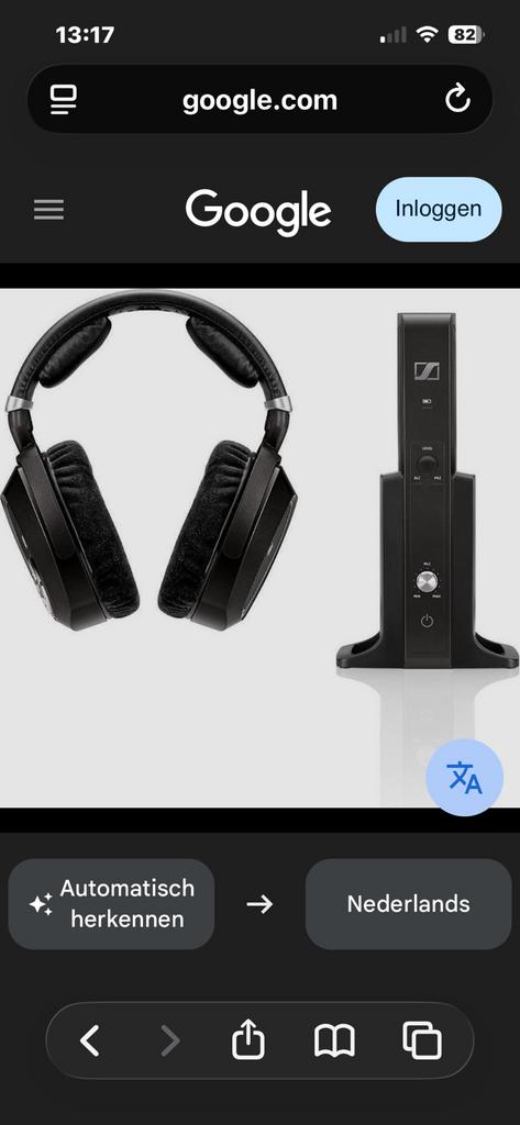 Sennheiser koptelefoon draadloos R185, Ophalen, Zo goed als nieuw