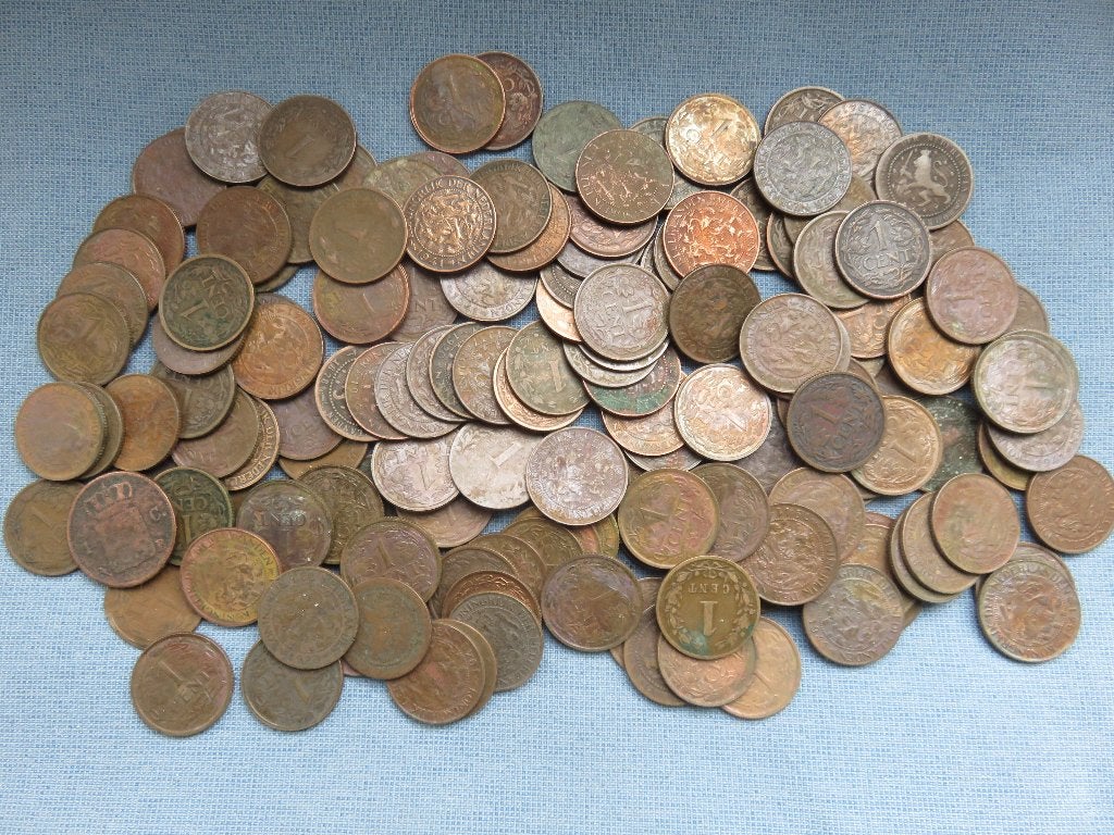 Collectie centen in koper - 19e eeuw - 1e helft 20e eeuw, Ophalen of Verzenden, Koningin Wilhelmina, 1 cent, Setje