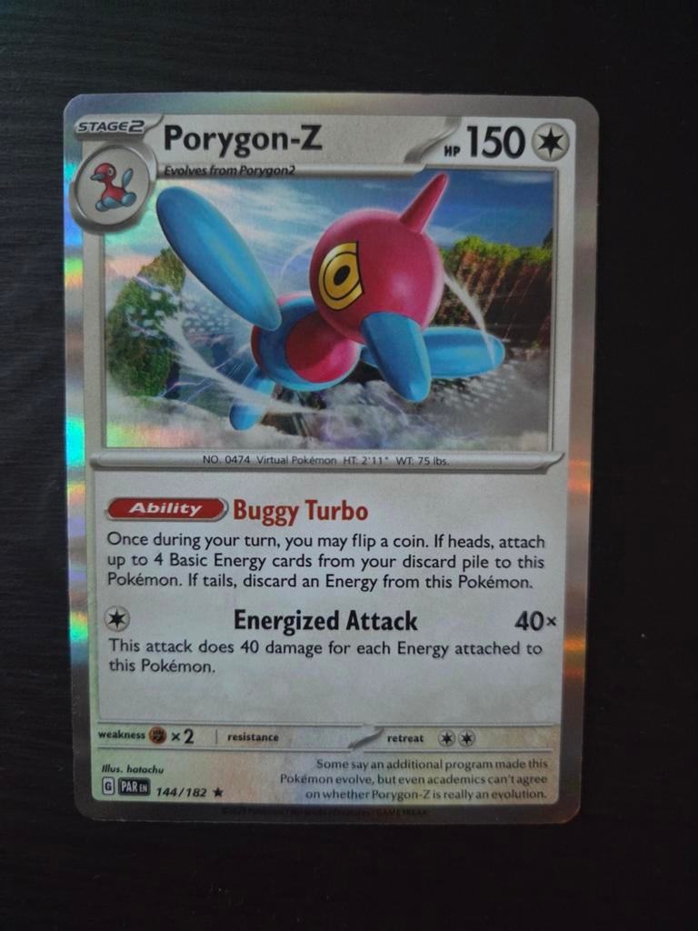 Porygon-Z 144/182 Holo Rare Pokémon Kaart, Ophalen of Verzenden, Zo goed als nieuw, Losse kaart, Foil