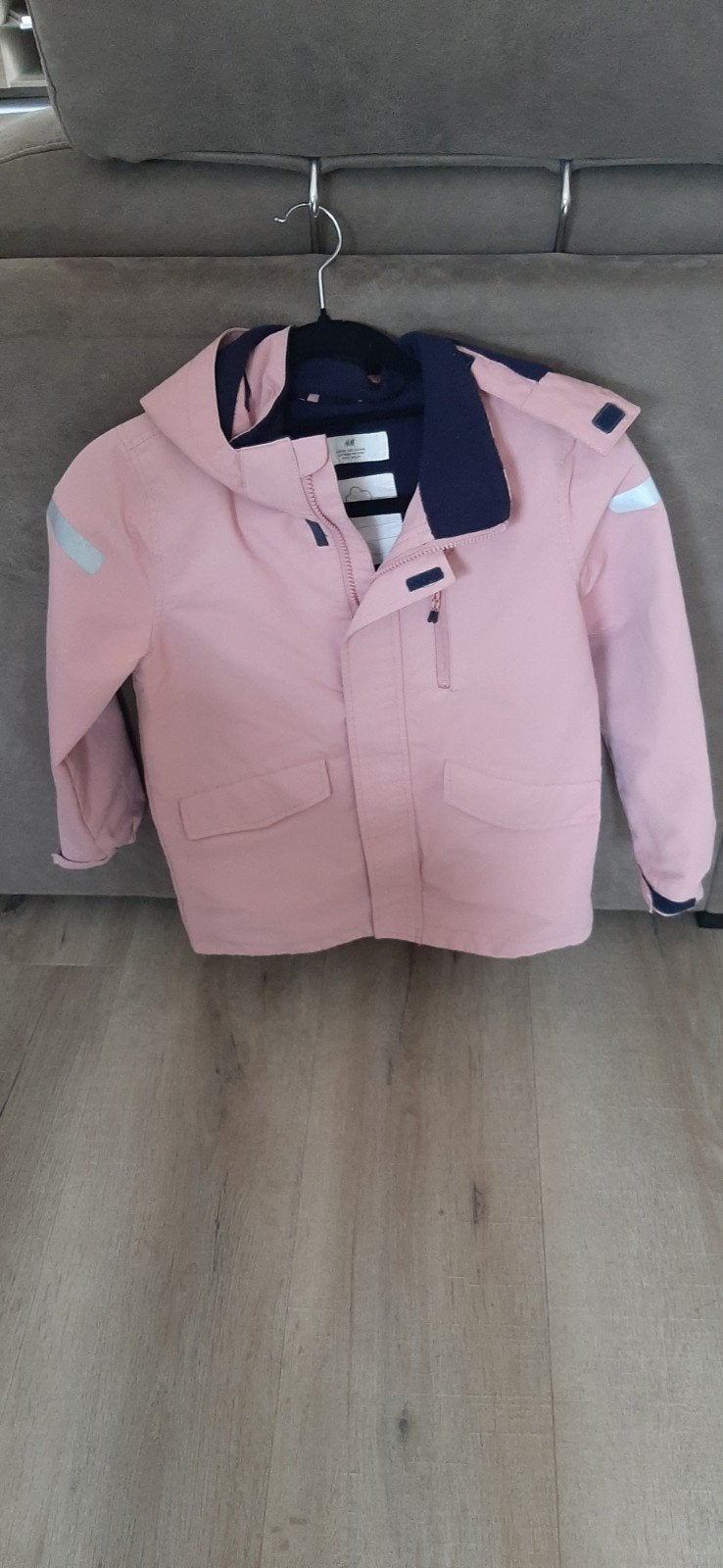 Roze jas H&M maat 134, Kinderen en Baby's, Kinderkleding | Maat 134, Gebruikt, Meisje, H&M, Ophalen of Verzenden