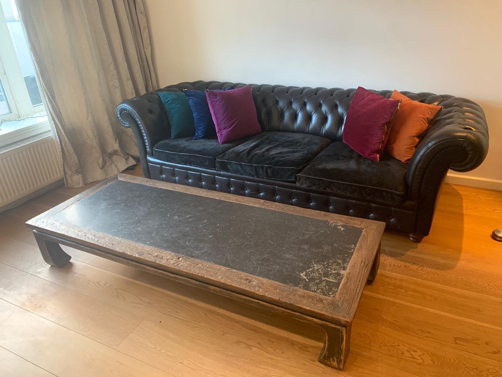 Antieke Opium  Marmer Salontafel uit Azië, Ophalen of Verzenden