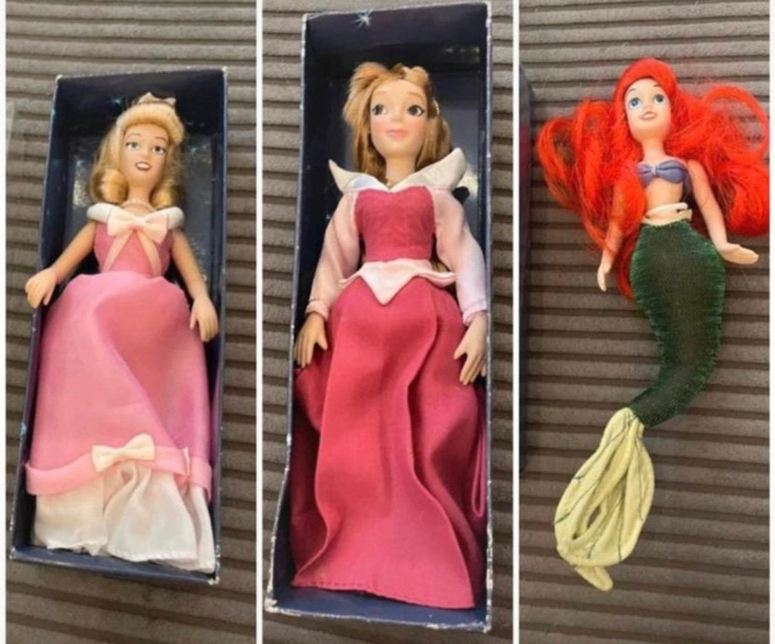 Porseleinen Disney beeldjes Ariel assepoester & Doornroosje, Verzamelen, Ophalen of Verzenden, Assepoester of Belle, Zo goed als nieuw