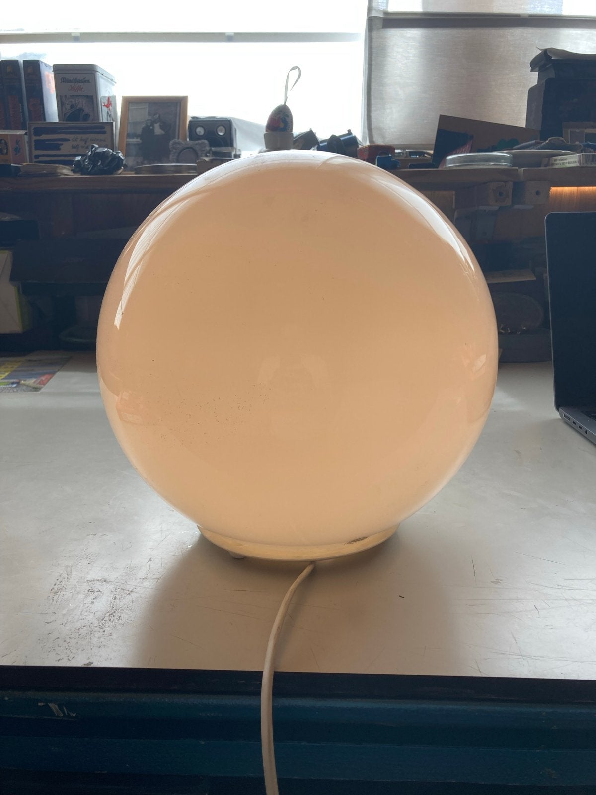 IKEA Fado Tafellamp - Bolvormige Sfeerlamp, Ophalen, B, Met schakelaar, Gebruikt