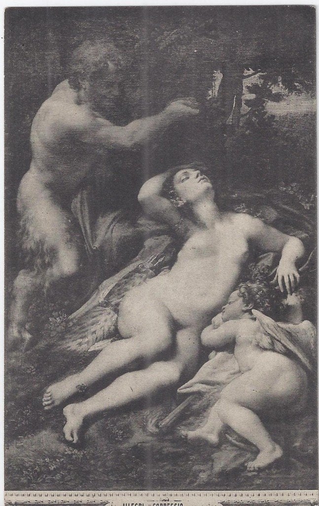 Th1 oude Ongelopen ansichtkaart allegri correggio, Ophalen of Verzenden, 1940 tot 1960, Ongelopen