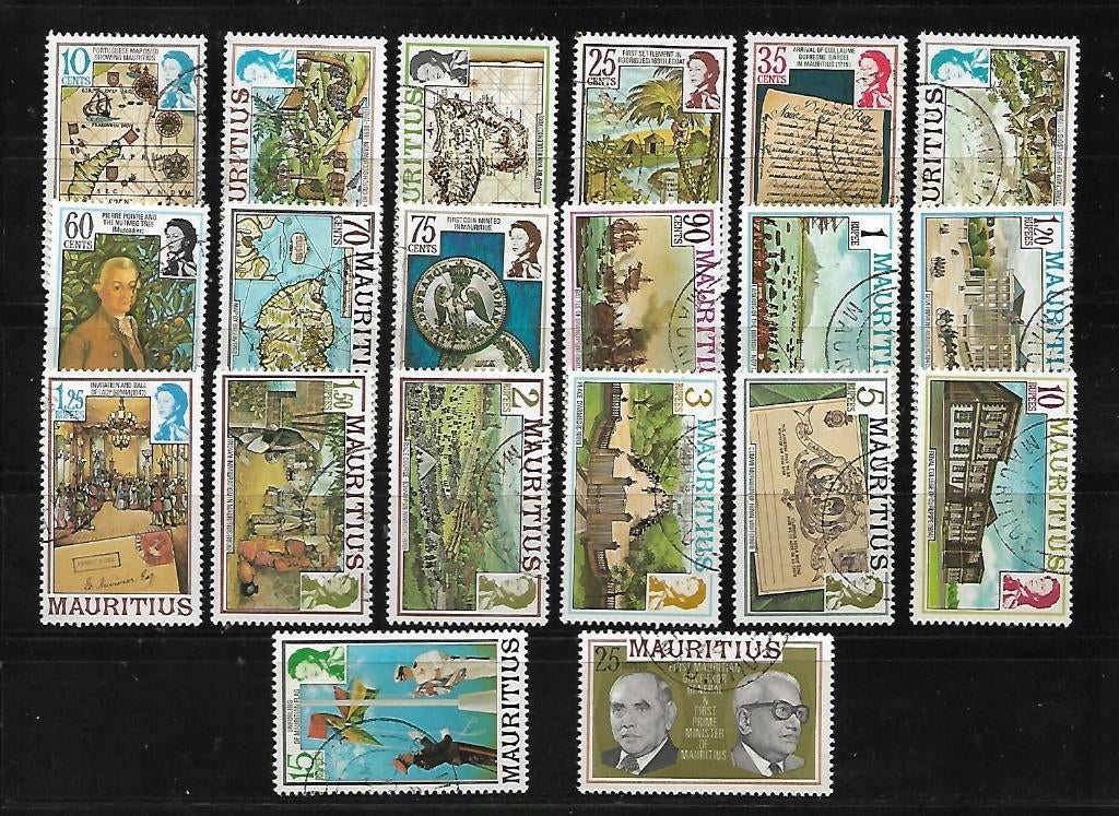 Mauritius  Michel nr. 436-55  Ax  gestempeld, Ophalen, Overige landen, Gestempeld