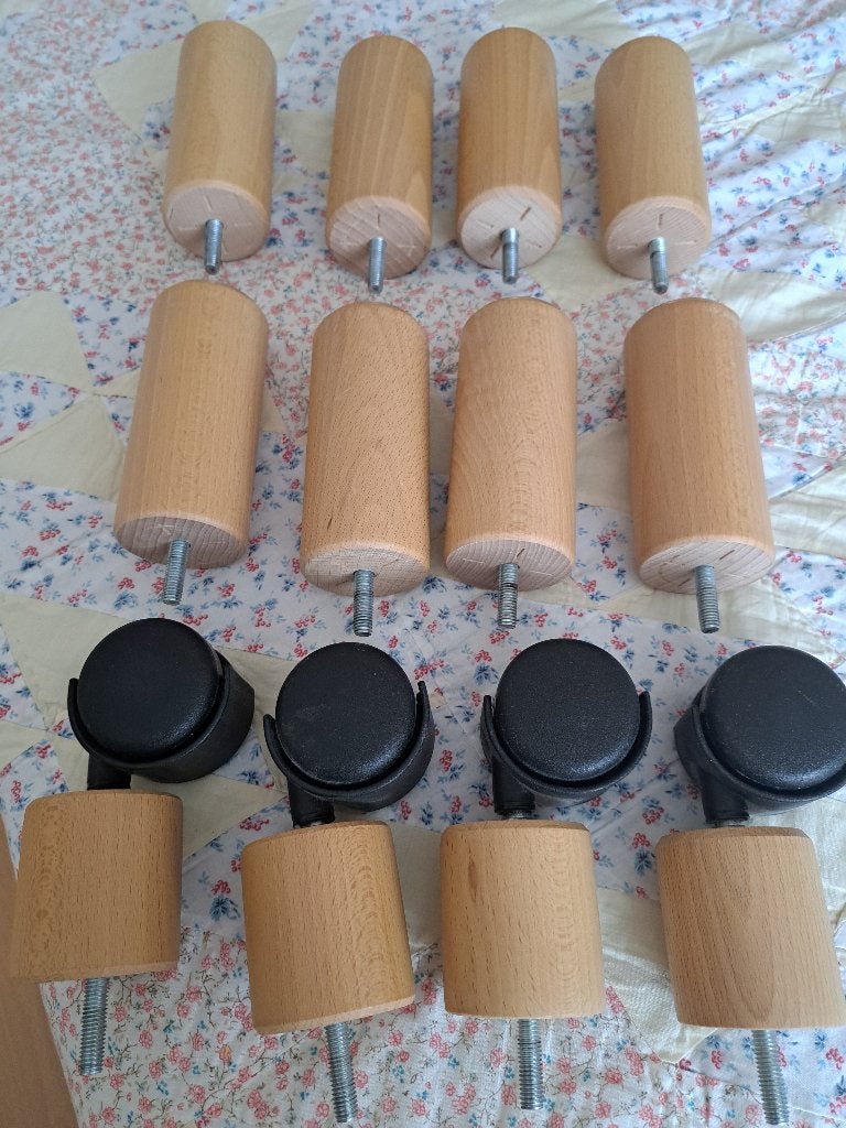 bedpoten, Huis en Inrichting, Ophalen, Zo goed als nieuw, Tweepersoons, Hout