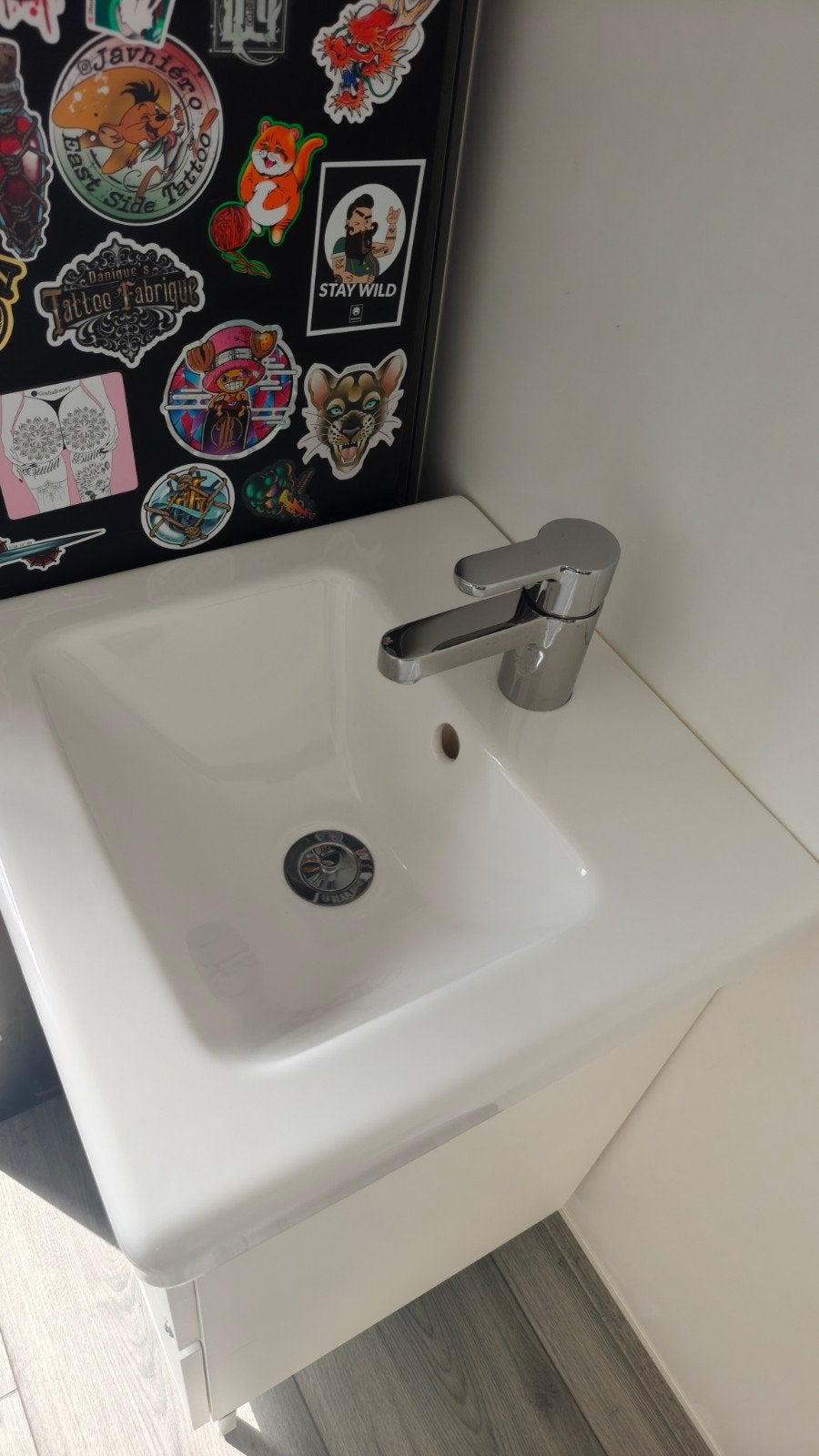 wasbak met kraan ongebruikt, Ophalen, Nieuw, Chroom, Kraan