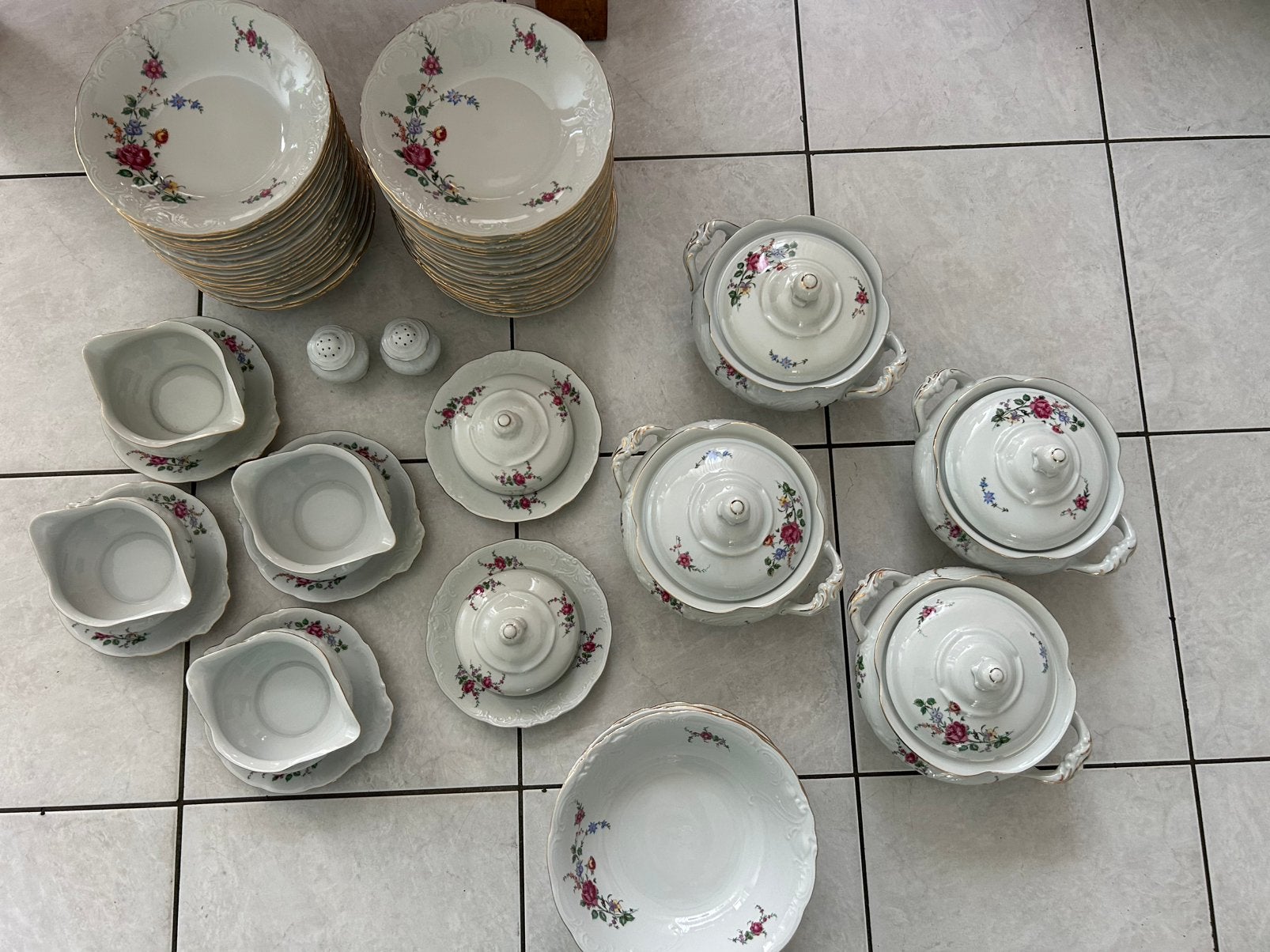Vintage Wawel poland compleet brunch servies, Ophalen