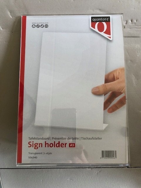 Folder-kaarthouder A5 L-voet, Ophalen of Verzenden, Nieuw