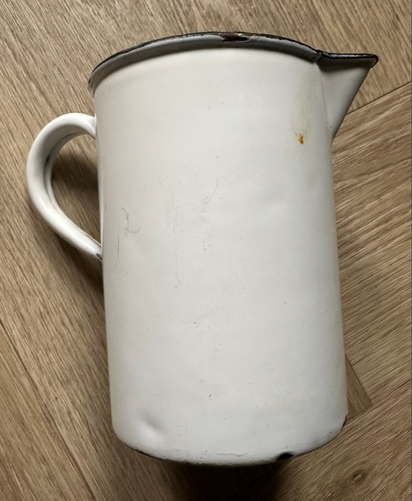 Vintage geëmailleerde kan., Ophalen of Verzenden