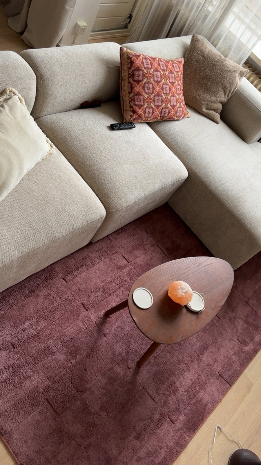 NOUS Living vloerkleed roze - als nieuw!, Huis en Inrichting, Ophalen, 150 tot 200 cm, 200 cm of meer, Zo goed als nieuw