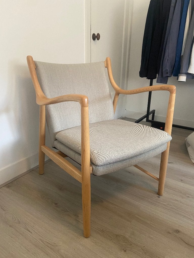 Finn Juhl model 45 chair, Ophalen, Zo goed als nieuw, Stof, Deens design