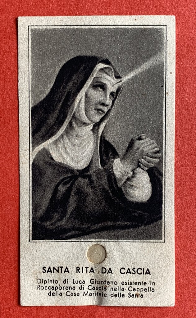 Relikwie Reliek Heilige Rita van Cascia, Ophalen of Verzenden, Gebruikt, Kaart of Prent, Christendom | Katholiek