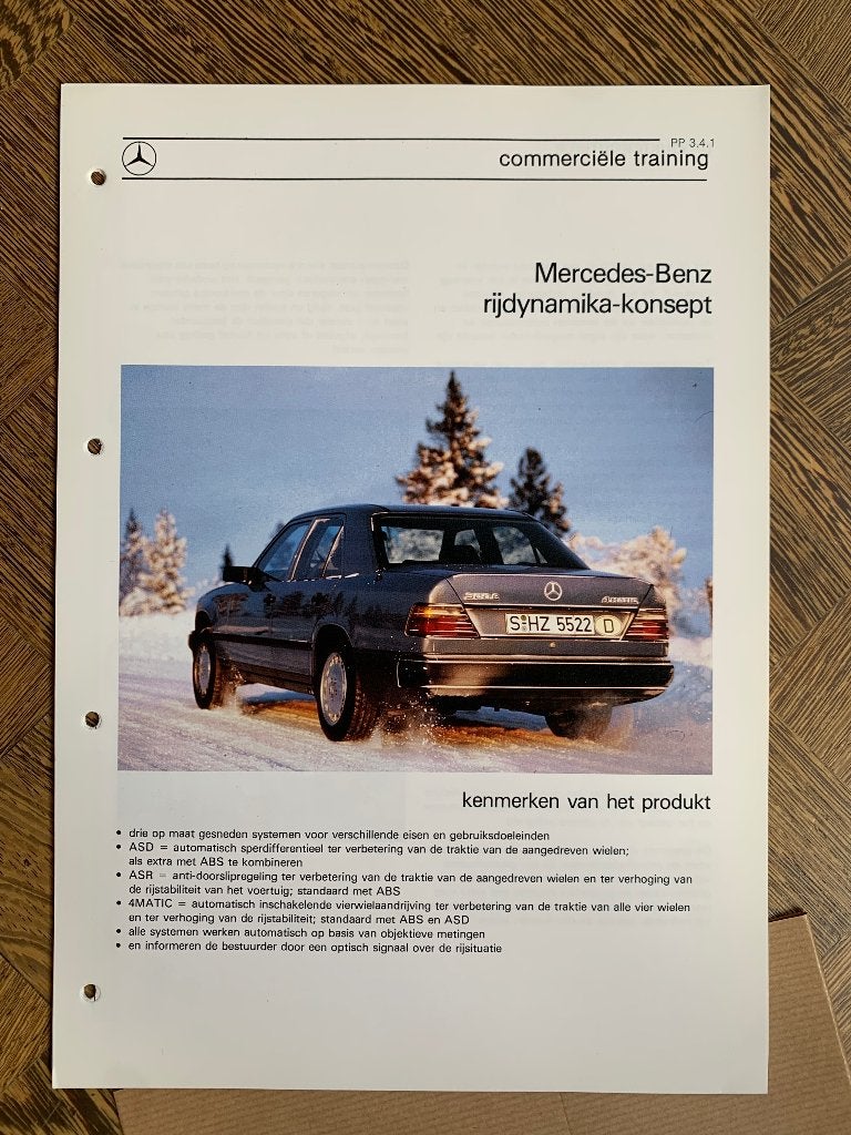 Product info brochure Mercedes-Benz Rij systemen 1982?, Nieuw, Mercedes-Benz, Mercedes, Ophalen of Verzenden