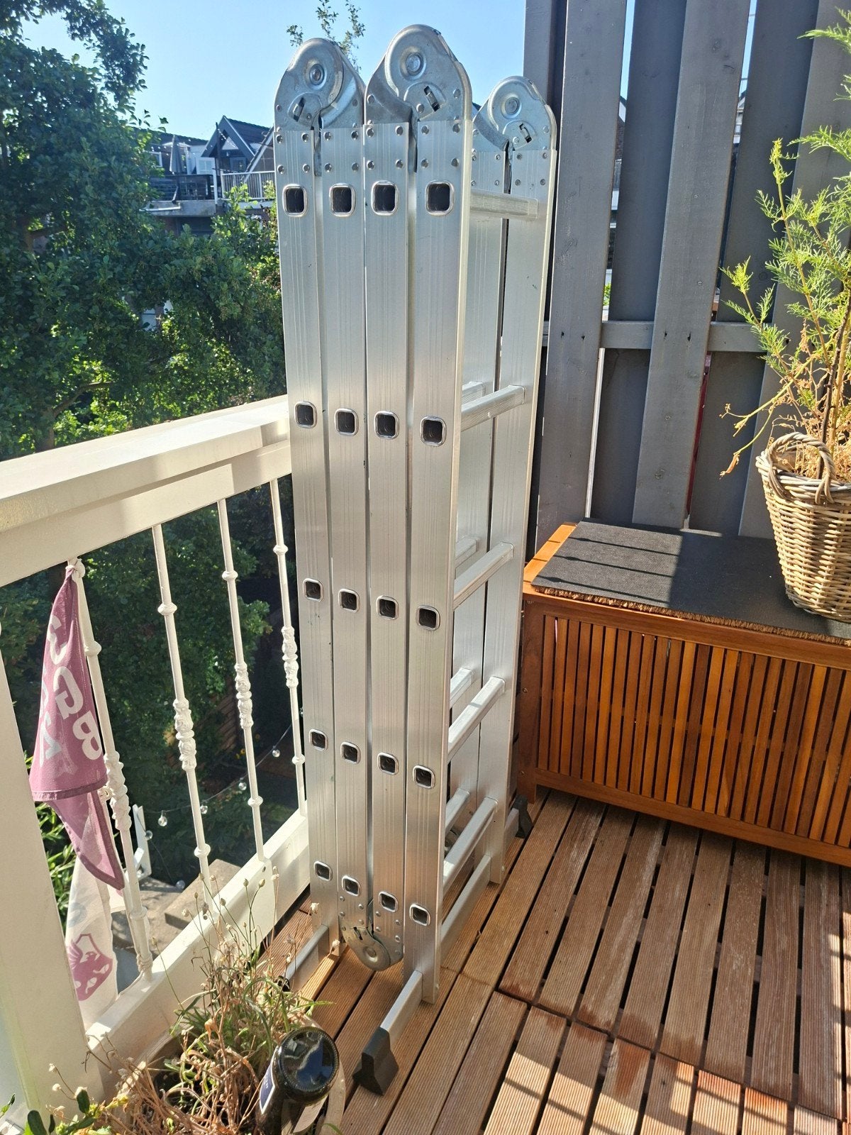 Multifunctionele Uitklapbare Ladder 4x 150 cm, Ophalen