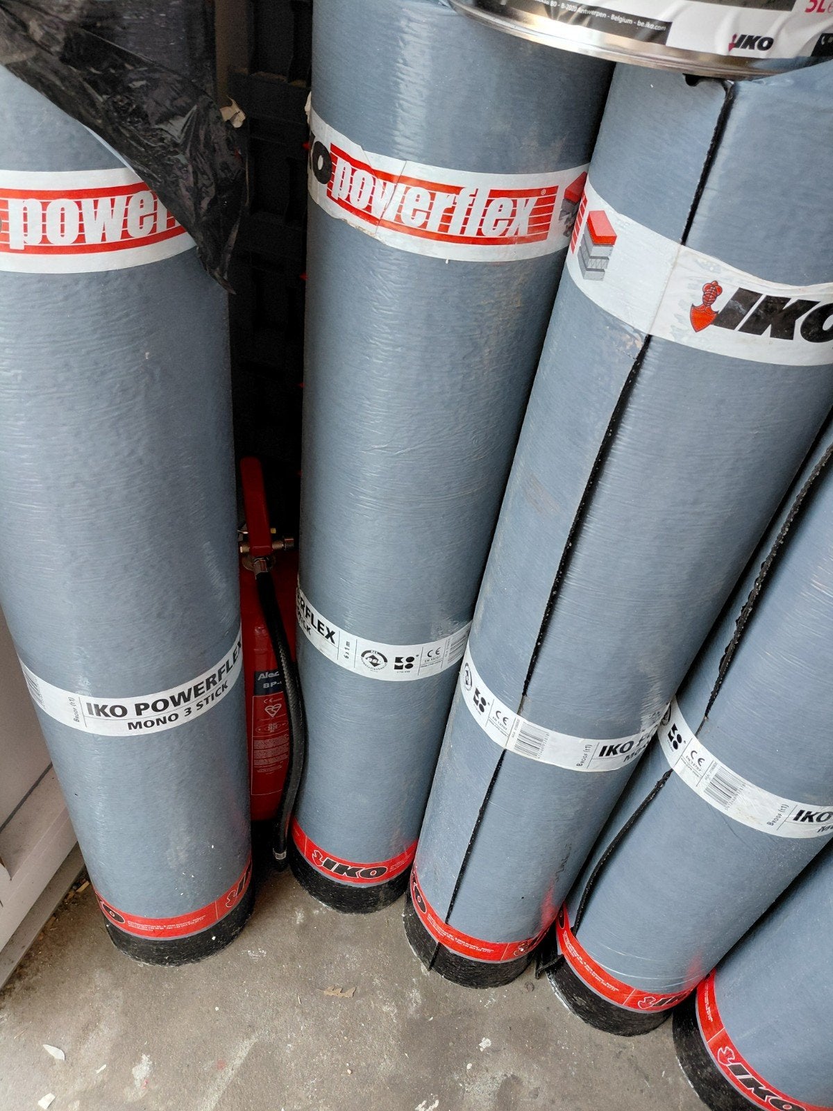dakbedekking IKO powerplay +lijm, Ophalen, Overige materialen, Zwart, Nieuw
