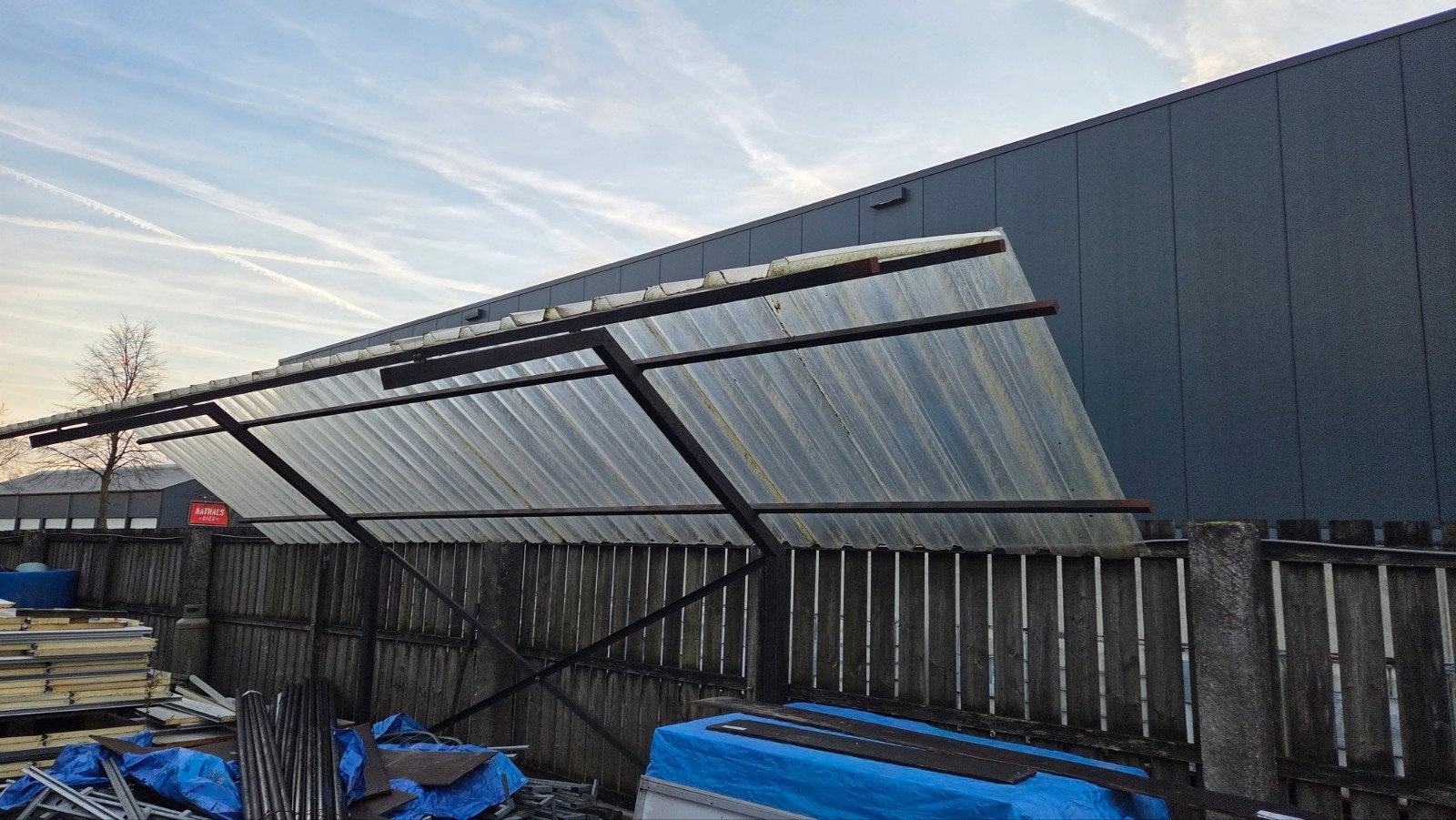 Overkapping staal met lichtdoorlatende plaat, Ophalen, Gebruikt, Overige typen