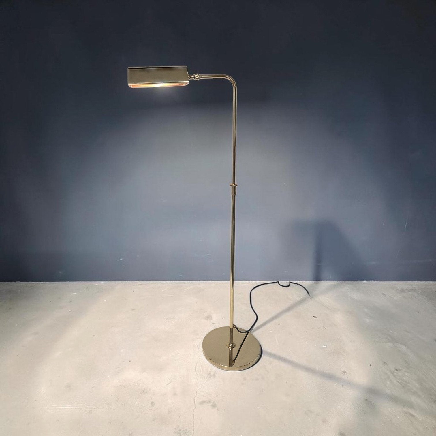 Mid Century Modern Florian Schulz hoogteverstelbare lamp 70s, Ophalen, 100 tot 150 cm, E27 (groot), Zo goed als nieuw