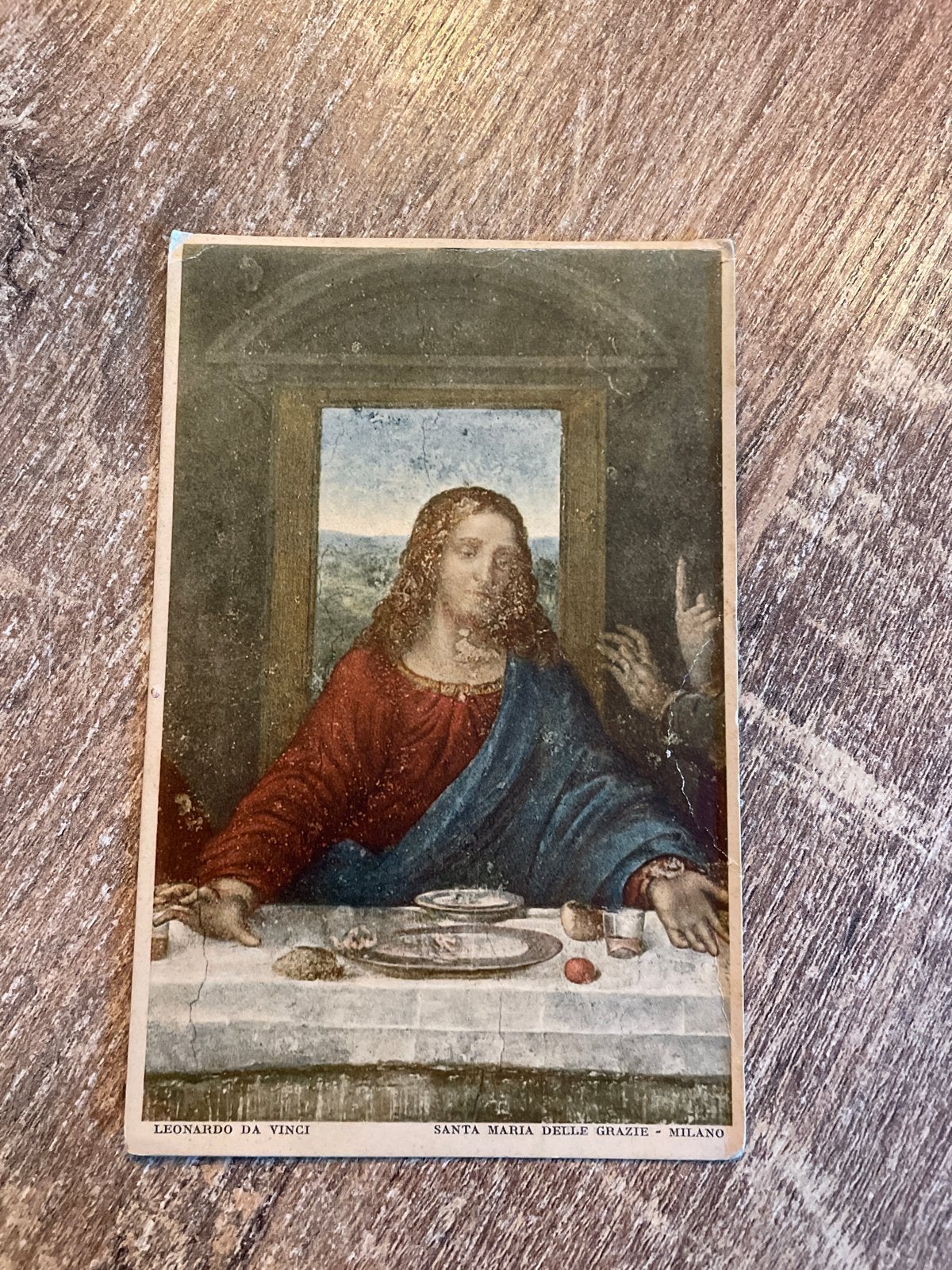 Oude Ansichtkaart: Het Laatste Avondmaal - Leonardo da Vinci, Ophalen of Verzenden, Gelopen, Overige thema's