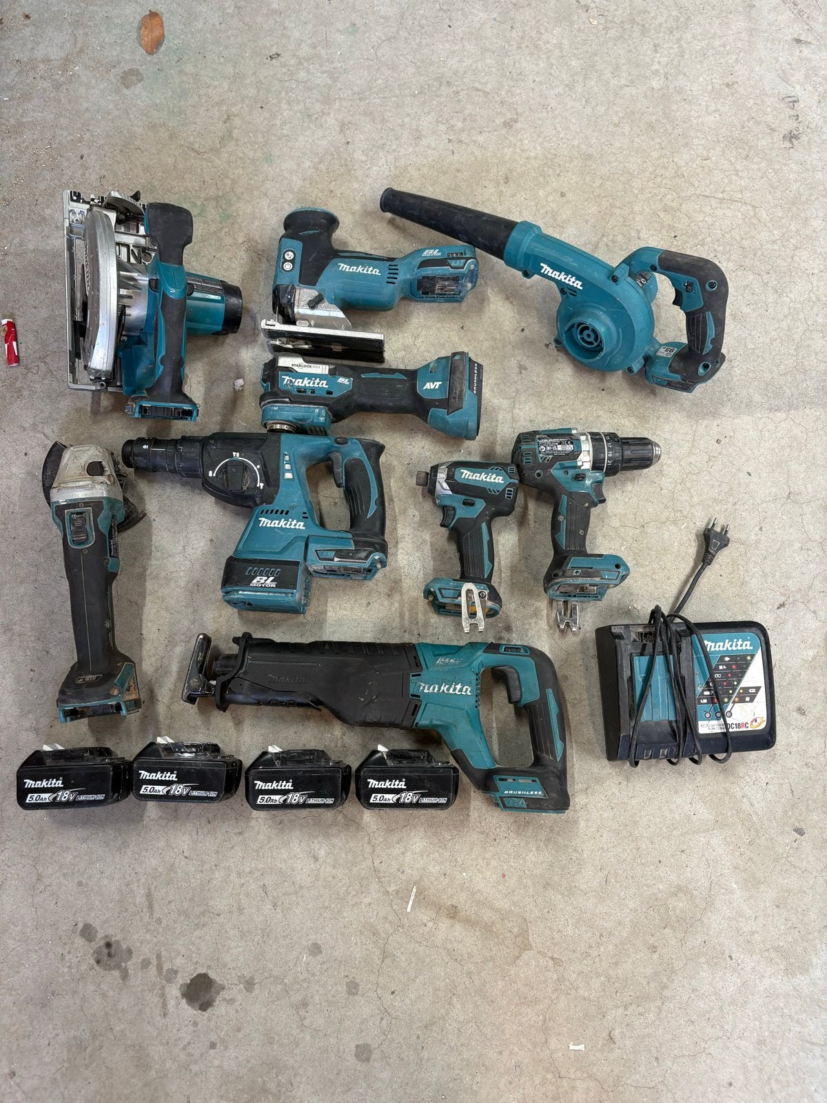 Makita 18V Gereedschap Set - Diverse Machines en Accu's, Variabele snelheid, Overige typen, Ophalen of Verzenden, Gebruikt