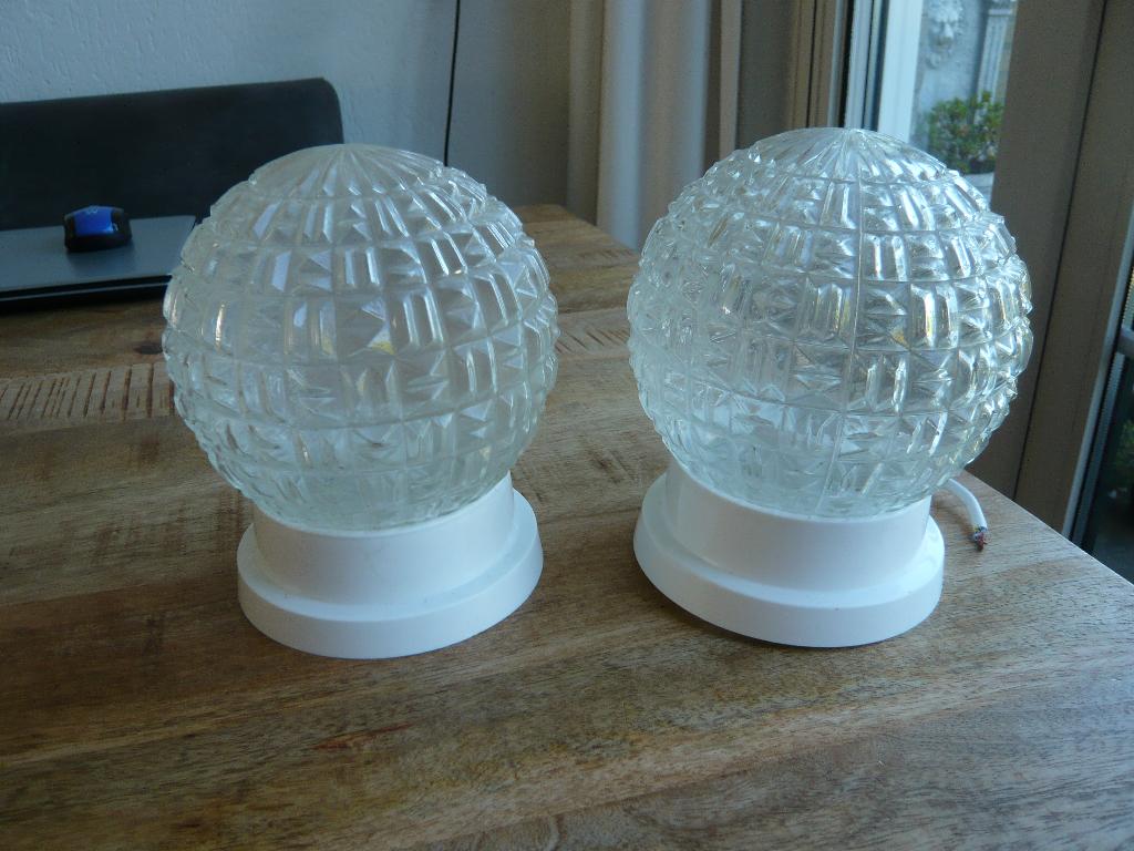 2x vintage Massive plafondlamp, Huis en Inrichting, Lampen | Plafondlampen, Ophalen of Verzenden, Gebruikt