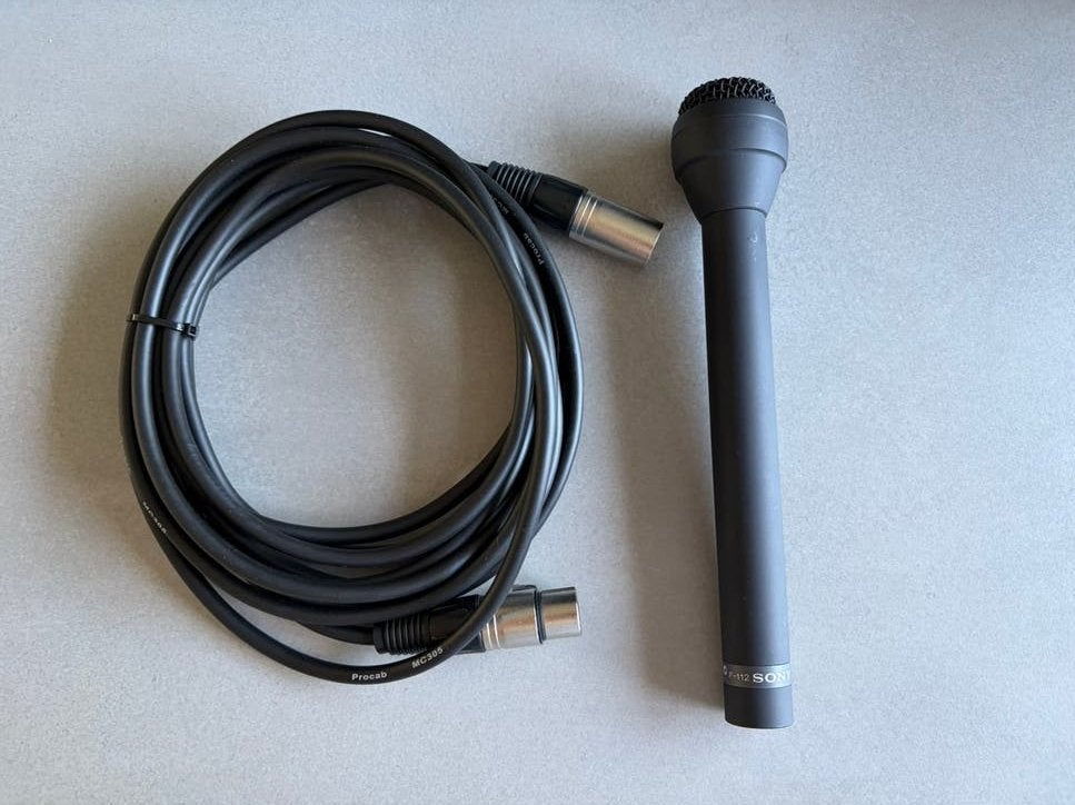 Sony F-112 interviewmicrofoon, Ophalen of Verzenden, Zo goed als nieuw, Overige typen