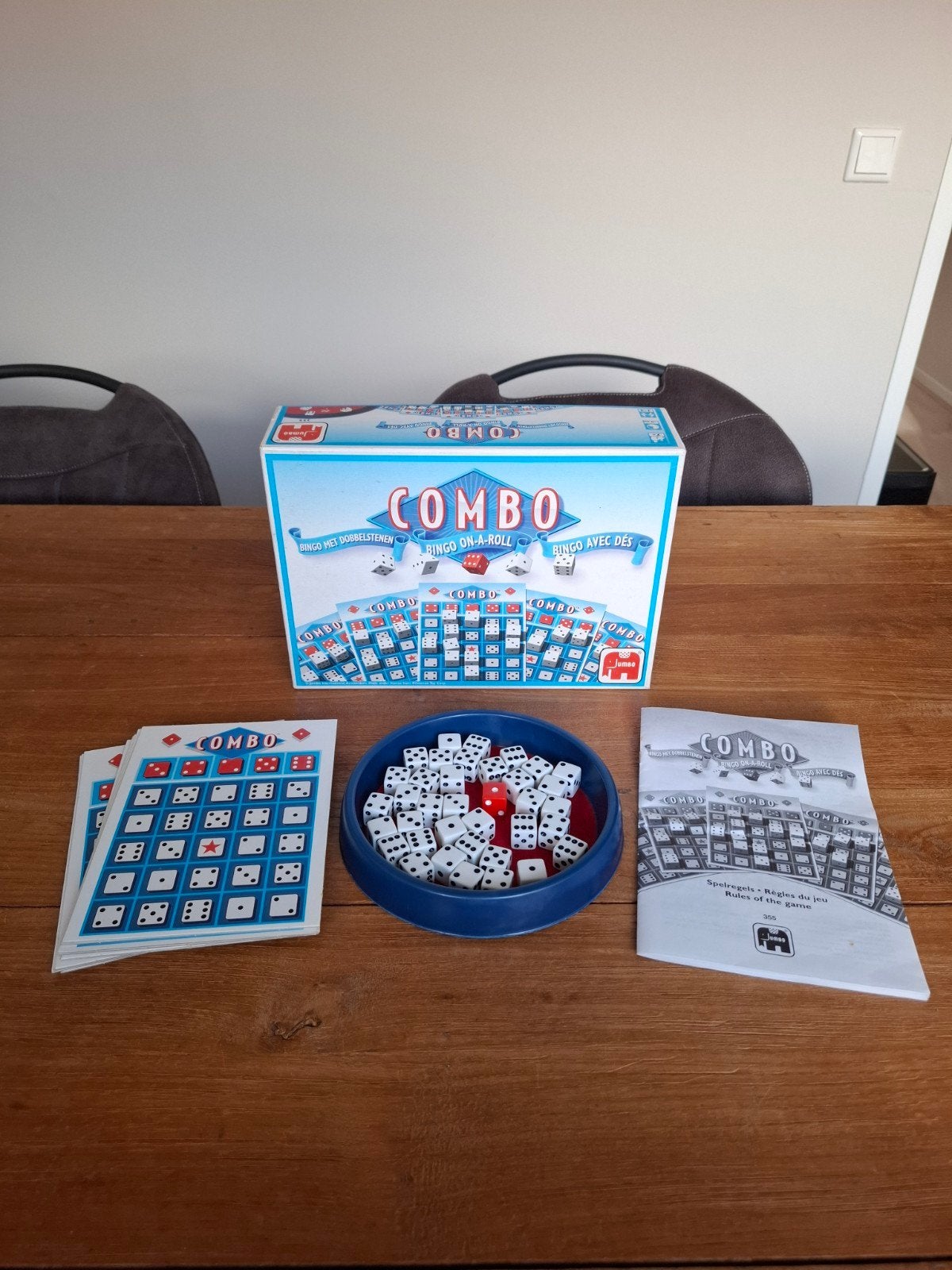 Combo Bingo met Dobbelstenen - Jumbo Gezelschapsspel, Drie of vier spelers, Ophalen of Verzenden, Zo goed als nieuw, Jumbo