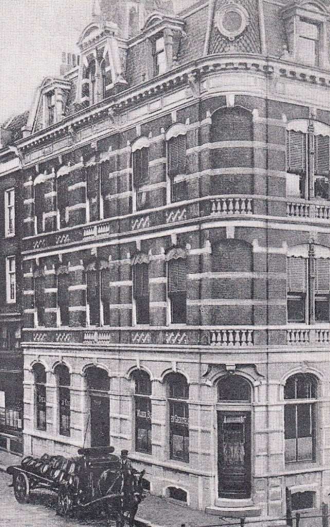 728Z Rotterdam Vlasmarkt café Melief Bender reclamekaart, Ophalen of Verzenden, 1920 tot 1940, Ongelopen, Zuid-Holland