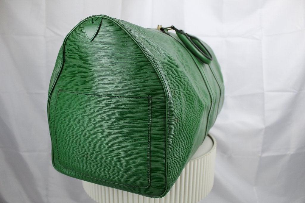 Louis Vuitton Keepall 55 Borneo Green - 1300, Sieraden, Tassen en Uiterlijk, Tassen | Reistassen en Weekendtassen, 40 tot 60 cm