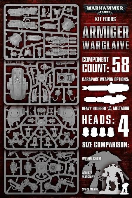 Imperial Knights Armiger - New on Sprue -, Ophalen of Verzenden, Zo goed als nieuw