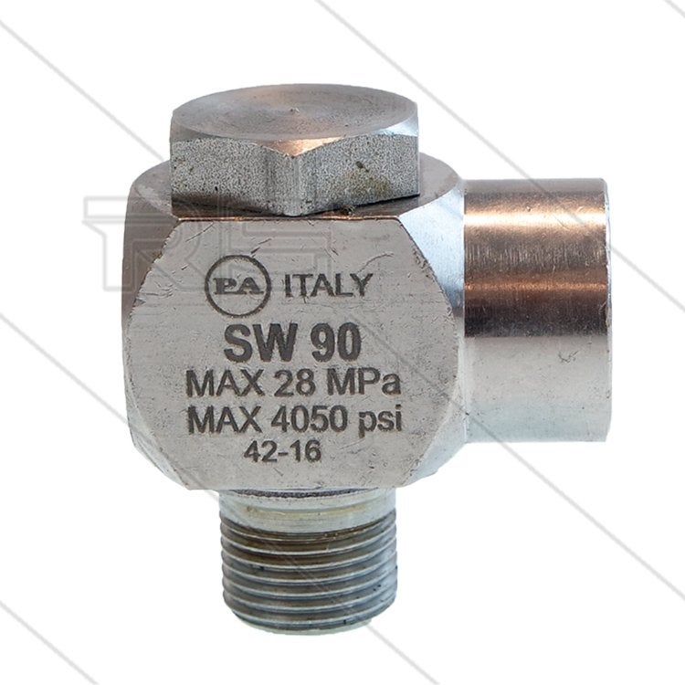 Haakse Swivel RVS-Messing 250 Bar 90 Graden, Verzenden
