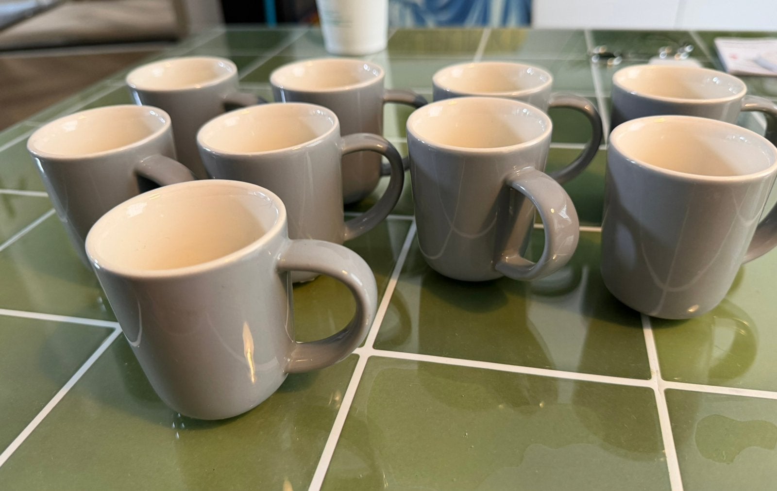 ESPRESSO KOPJES GRIJS 9 stuks, Huis en Inrichting, Hema, Keramiek, Ophalen of Verzenden, Zo goed als nieuw
