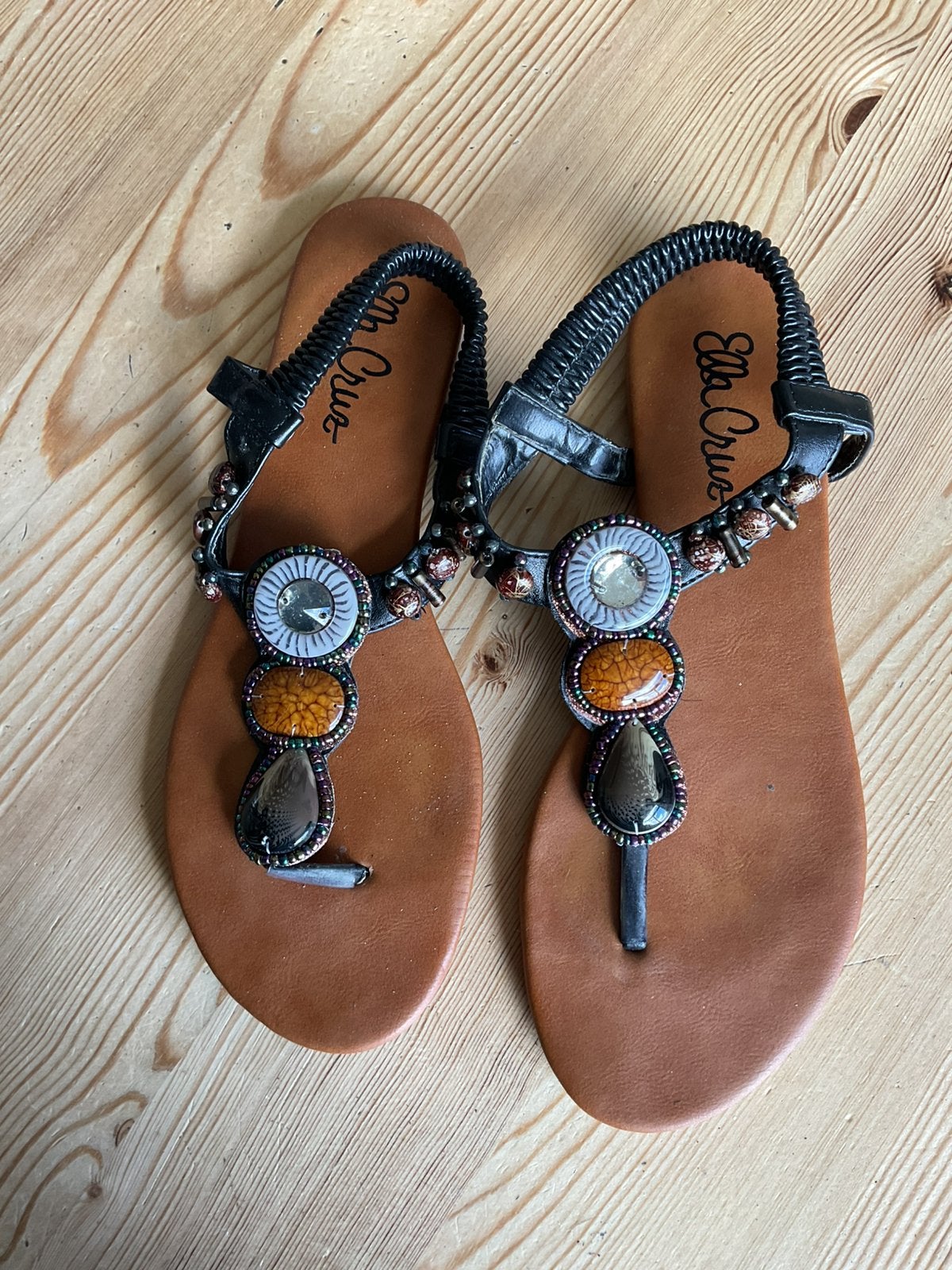 Ella Cruz sandalen maat 40, Ophalen of Verzenden, Zo goed als nieuw, Zwart, Sandalen of Muiltjes