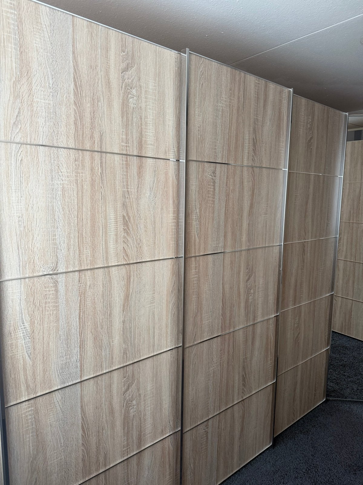 Zeer grote kledingkast met schuifdeuren, Ophalen, Gebruikt, 200 cm of meer, Met lade(s)