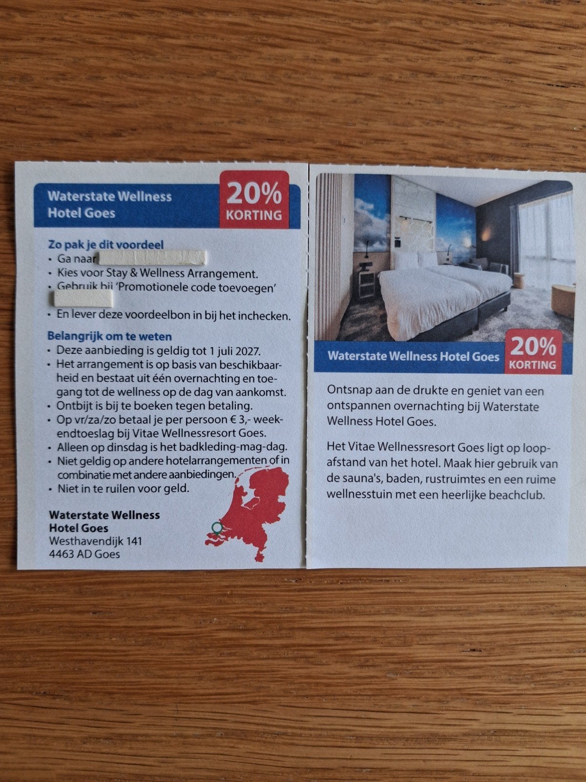 WATERSTATE WELLNESS HOTEL GOES 20% KORTING!, Kortingsbon, Arrangement, Spa of Sauna