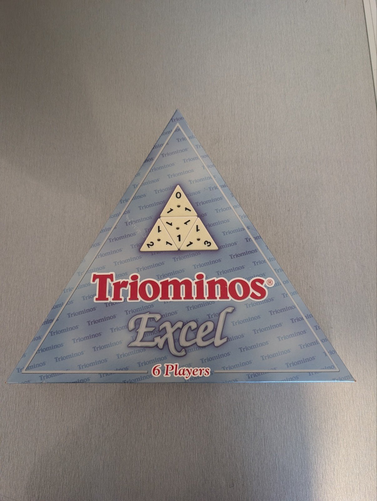 Triominos Excel - Het klassieke driehoekige dominospel, Vijf spelers of meer, Ophalen of Verzenden, Gebruikt, Goliath
