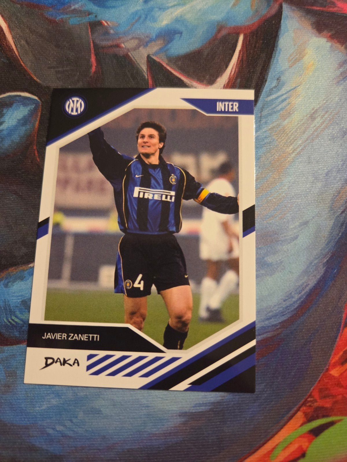 Javier Zanetti Inter Milan Spelerskaart DAKA, Ophalen of Verzenden
