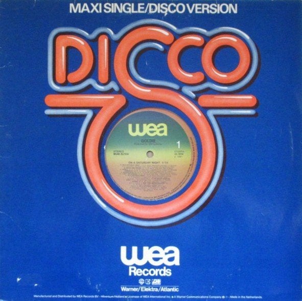 Goldie: On a saturday night  (Bee Gees medleys), Gebruikt, Ophalen of Verzenden, Pop, 12 inch