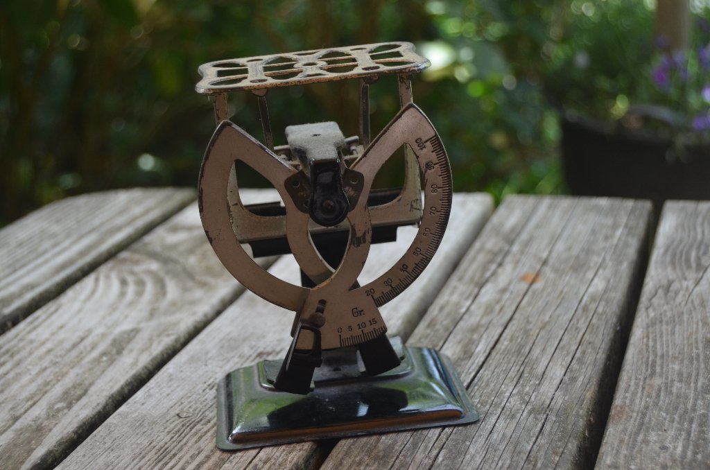 Antiek brievenweegschaaltje (2), Antiek en Kunst, Antiek | Gereedschap en Instrumenten, Ophalen of Verzenden