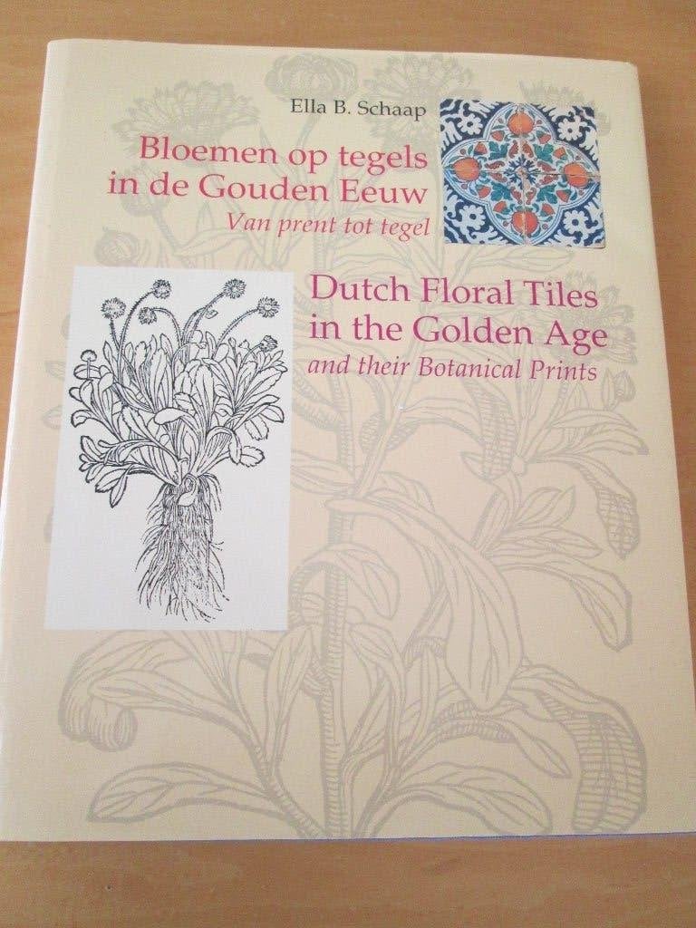 Bloemen op tegels in de Gouden Eeuw/prent tot tegel.Als nw., Ophalen of Verzenden