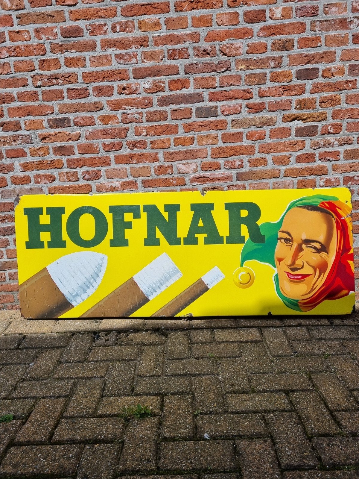 Emaille bord Hofnar, Ophalen, Gebruikt, Reclamebord