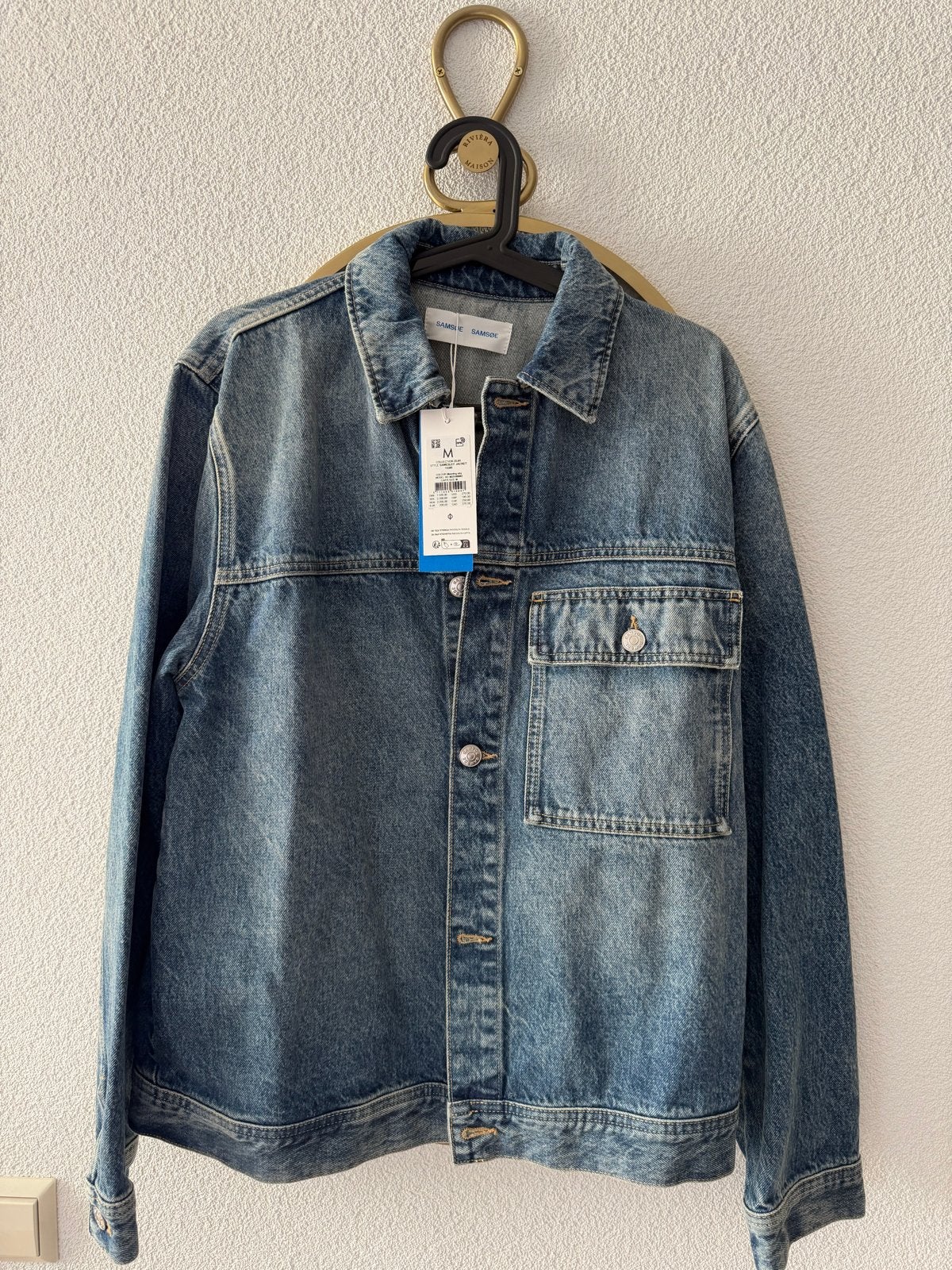 Samsoe Samsoe Sawesley spijkerjas - Maat M, Kleding | Heren, Ophalen of Verzenden, Nieuw, Maat 48/50 (M), Blauw
