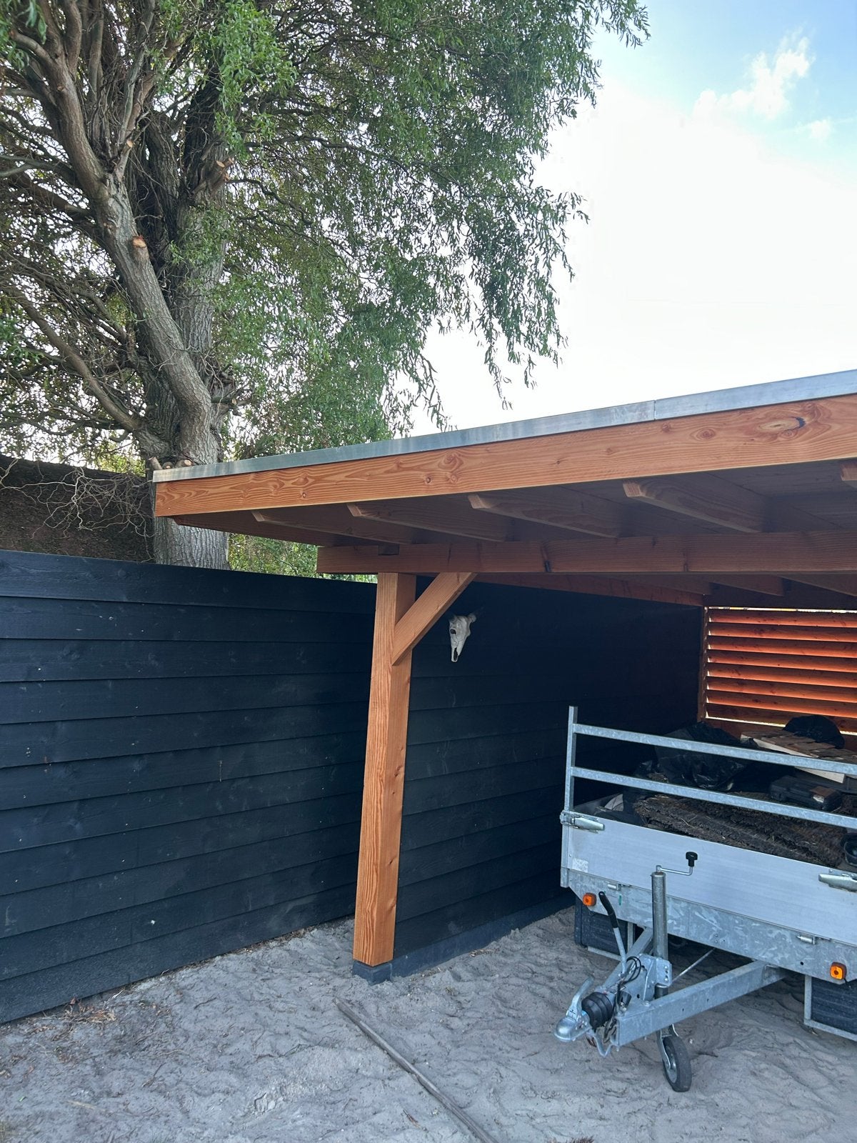 Dak trim aluminium 1x 250cm en 4 kortere stukken, Doe-het-zelf en Verbouw, Gebruikt, Overige typen, Ophalen of Verzenden, Metaal